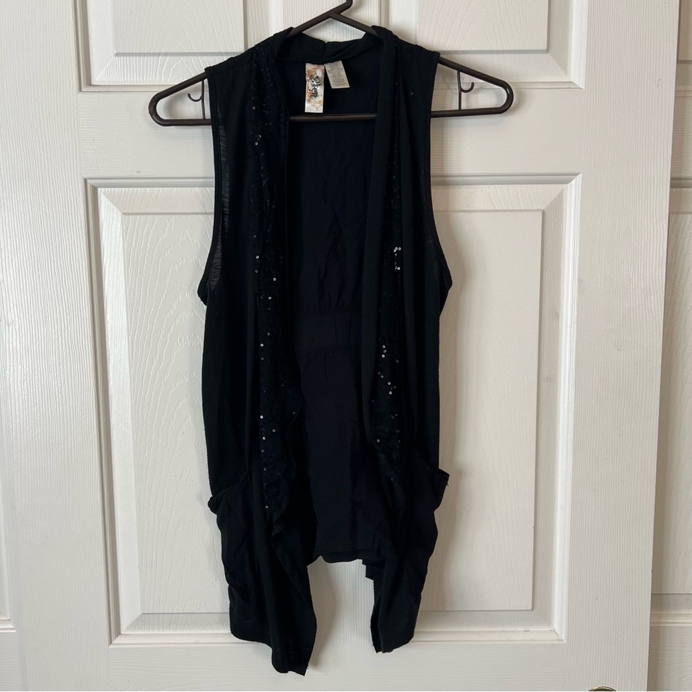 Ester sequin vest cardigan size medium